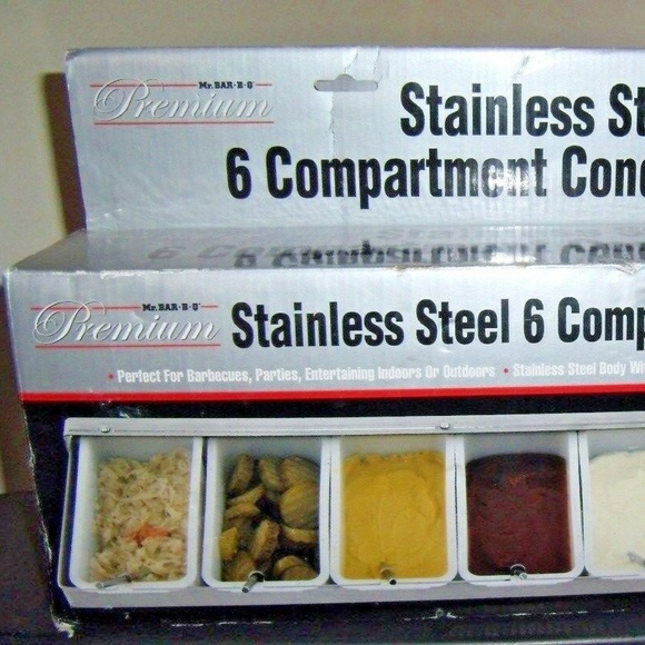 6 Compartments Condiment Dispenser Chilled Server